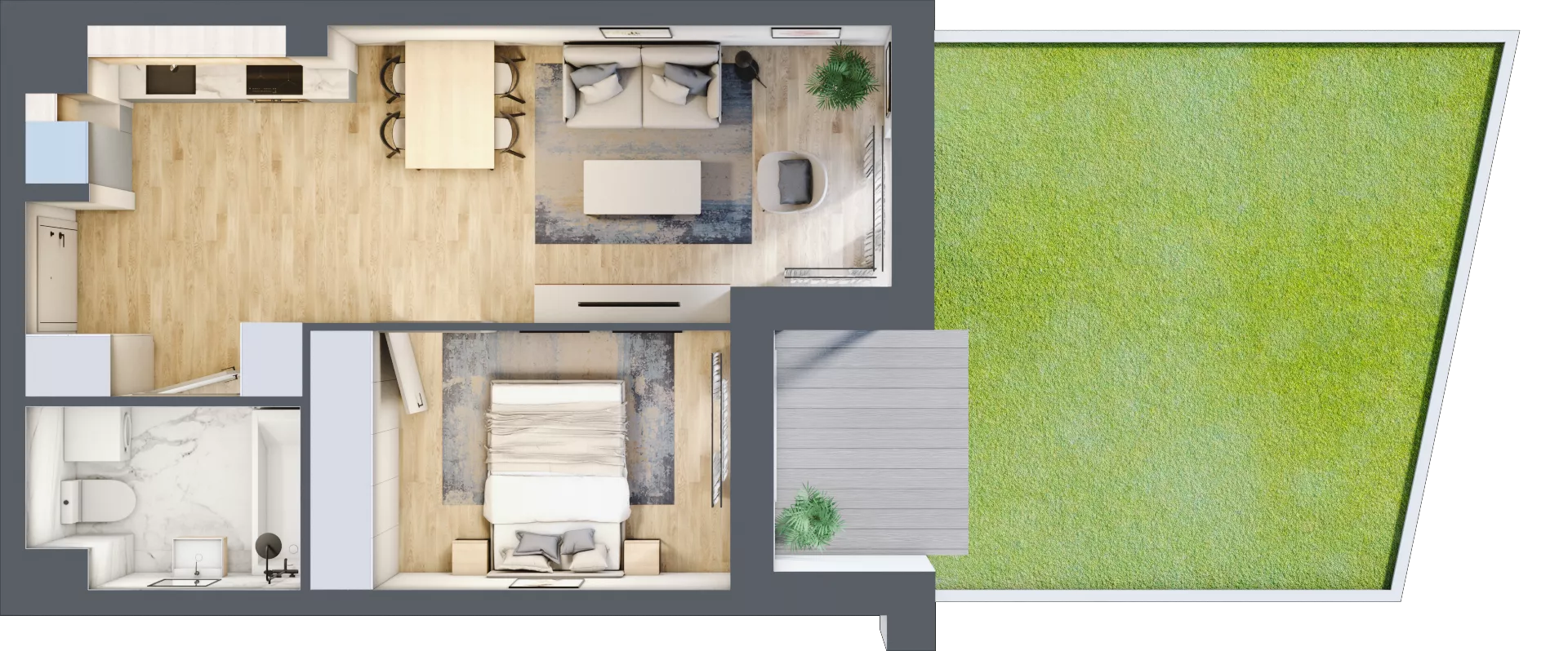 2 pokoje, mieszkanie 39,02 m², parter, oferta nr A.0.21, My Forest, Warszawa, Białołęka, ul. Modlińska 342