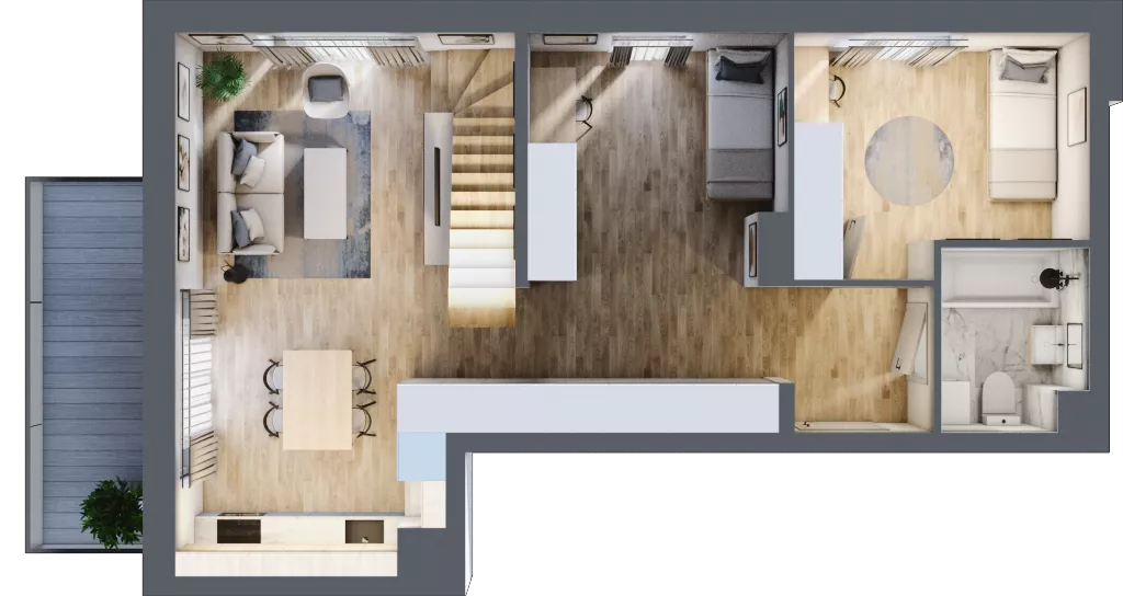 3 pokoje, mieszkanie 59,51 m², piętro 2, oferta nr A.2.83, My Forest, Warszawa, Białołęka, ul. Modlińska 342