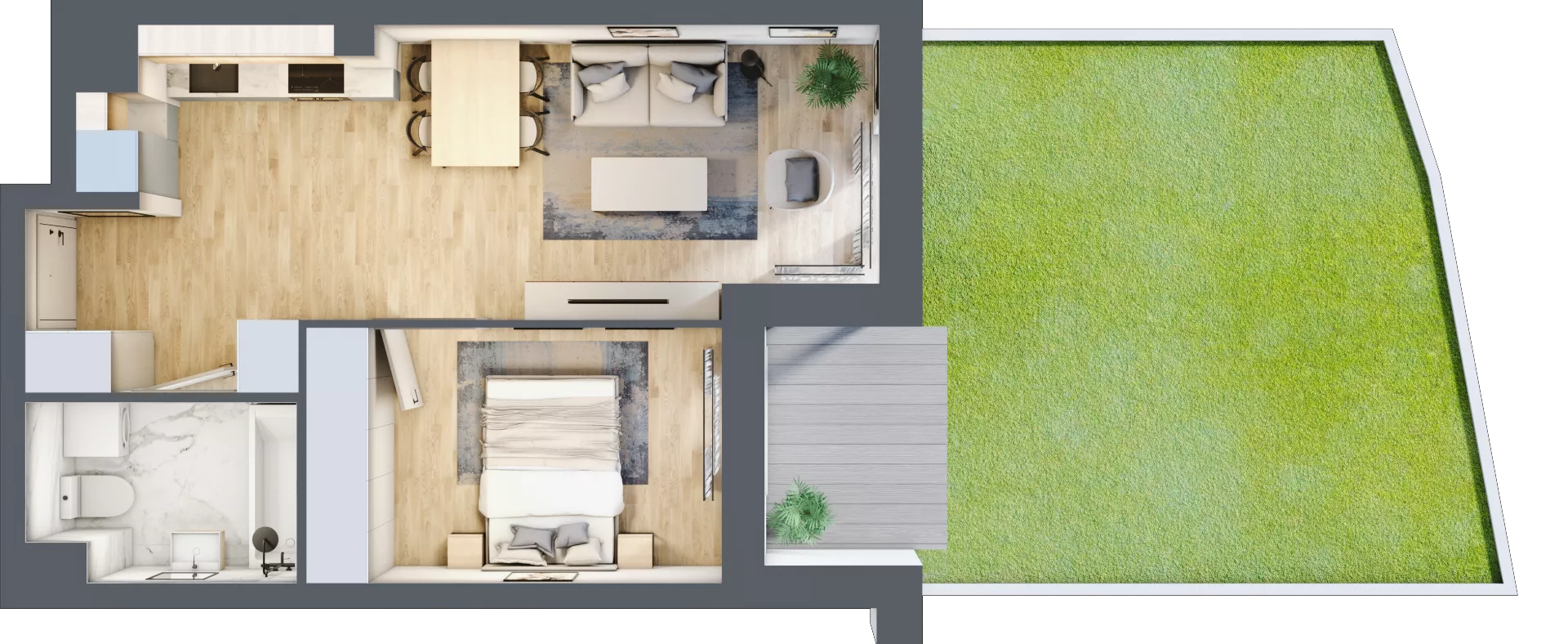 2 pokoje, mieszkanie 38,13 m², parter, oferta nr A.0.46, My Forest, Warszawa, Białołęka, ul. Modlińska 342