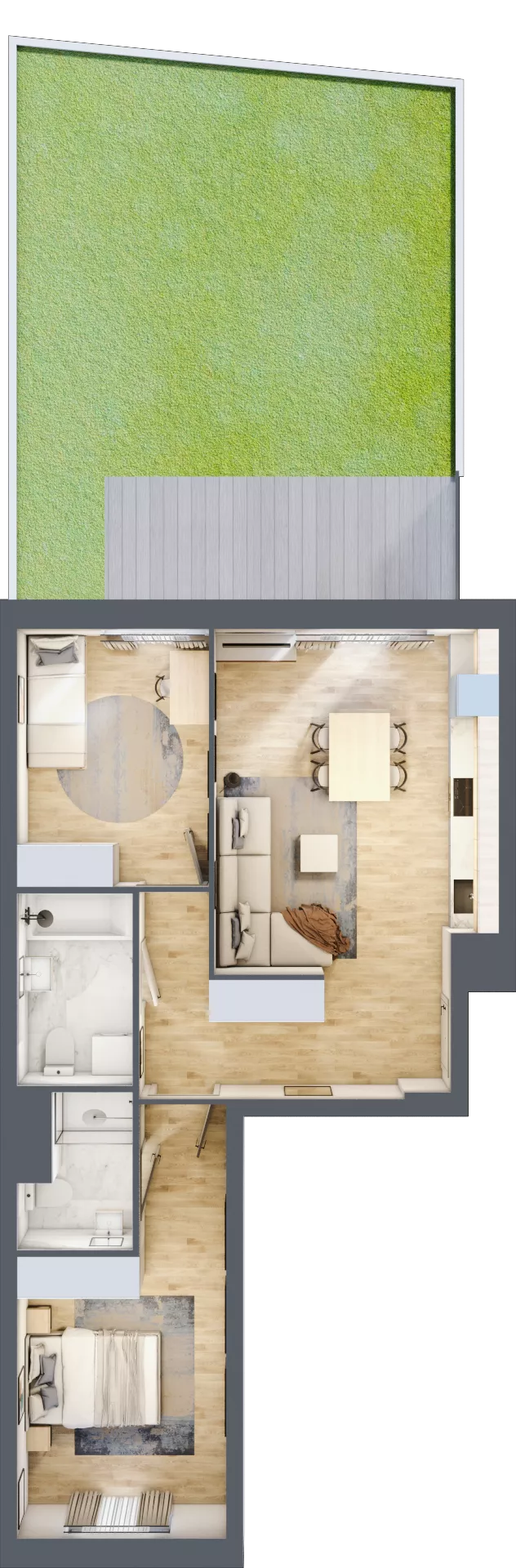 3 pokoje, mieszkanie 60,96 m², parter, oferta nr B.0.19, My Forest, Warszawa, Białołęka, ul. Modlińska 342