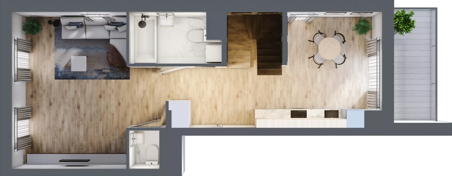 3 pokoje, mieszkanie 53,98 m², piętro 2, oferta nr B.2.42, My Forest, Warszawa, Białołęka, ul. Modlińska 342