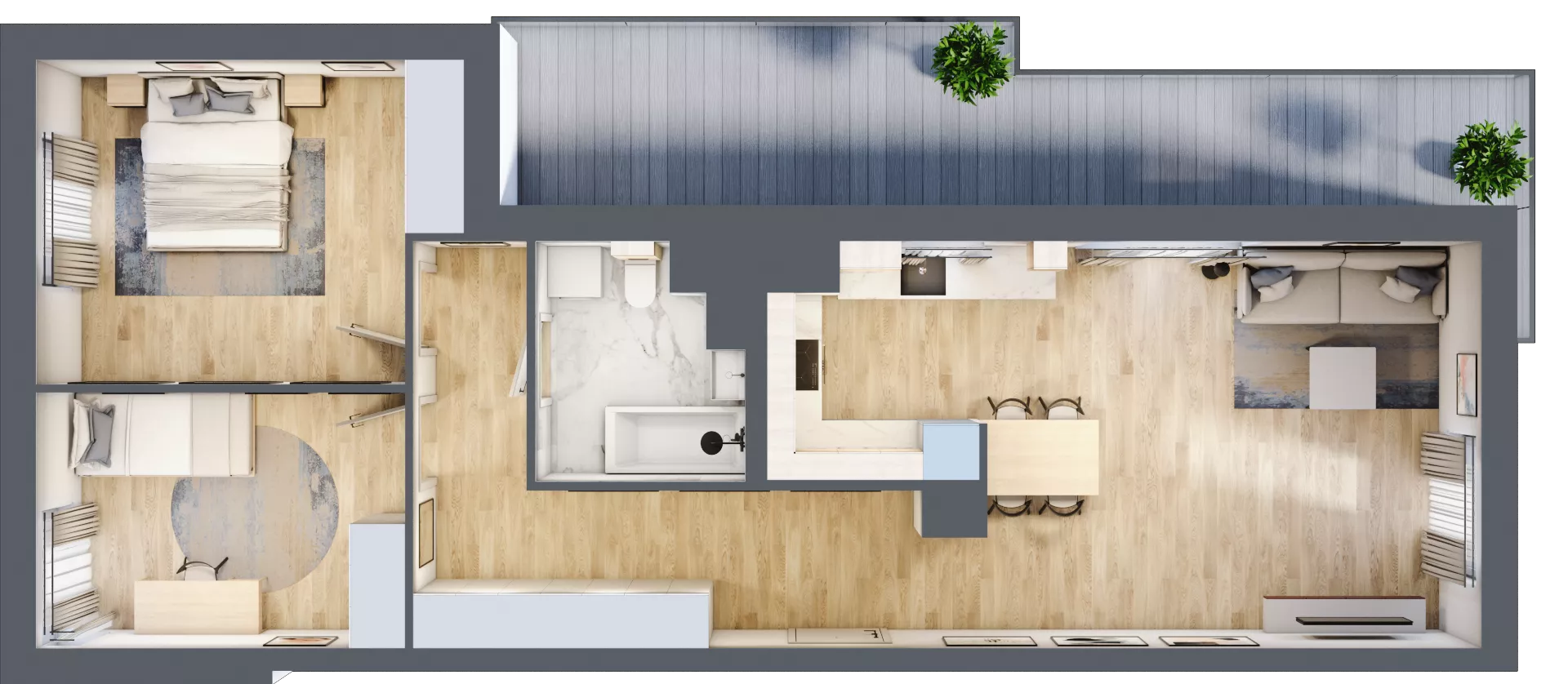 3 pokoje, mieszkanie 71,15 m², piętro 6, oferta nr 106F/M027, Miasteczko Jutrzenki Dzielnica Hortensji, Warszawa, Włochy, ul. Jutrzenki 106F