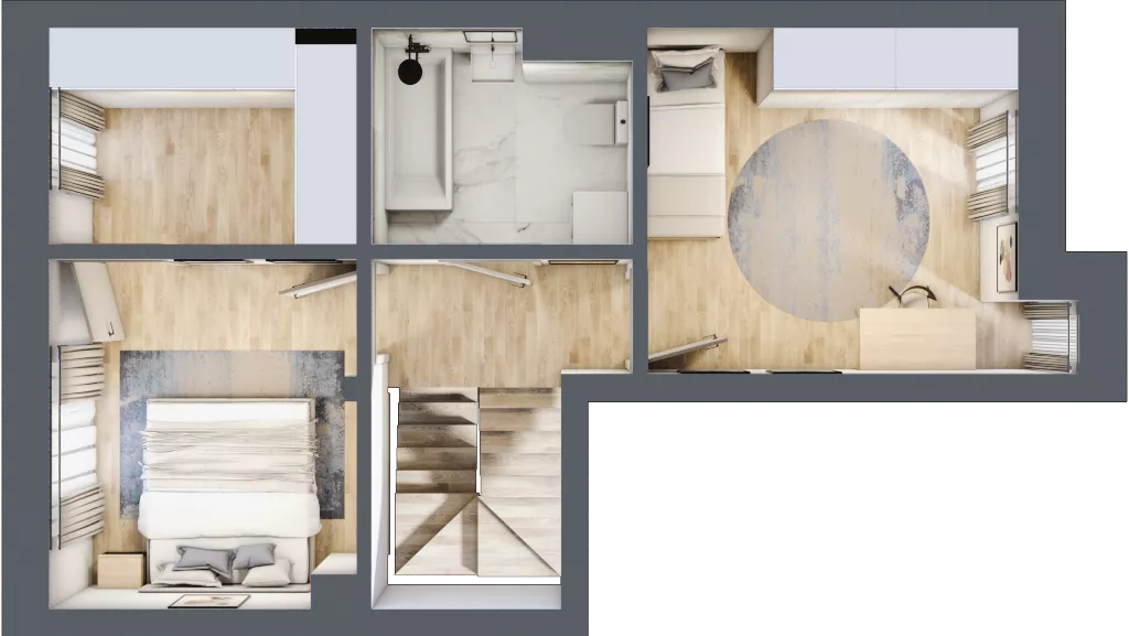 4 pokoje, mieszkanie 80,61 m², parter, oferta nr S1 - 2A, Nowe Zagórze, Kielce, Zagórze, ul. Zagórska 288