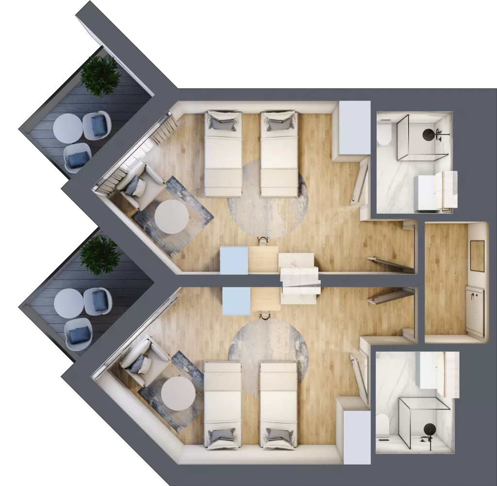 2 pokoje, apartament inwestycyjny 52,01 m², piętro 2, oferta nr 208, PINEA Pobierowo, Pobierowo, ul. Grunwaldzka 82a