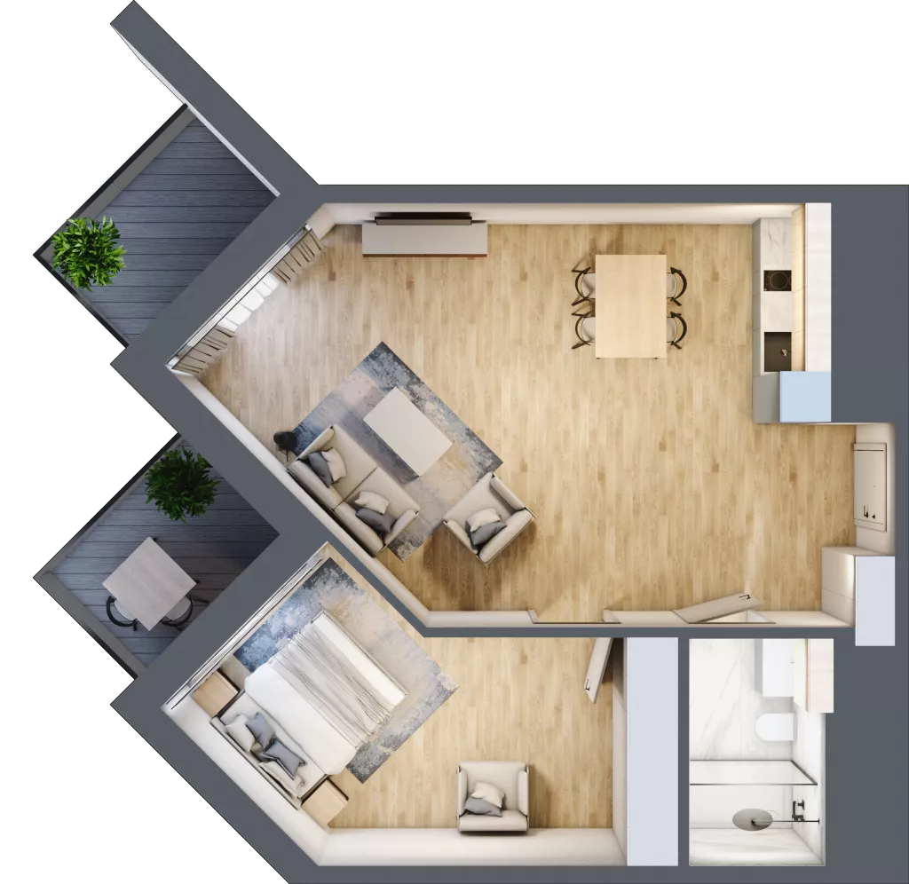 2 pokoje, apartament inwestycyjny 54,24 m², piętro 2, oferta nr 210, PINEA Pobierowo, Pobierowo, ul. Grunwaldzka 82a