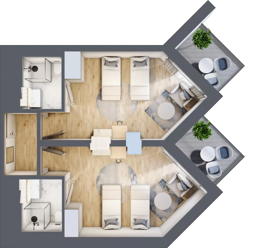 2 pokoje, apartament inwestycyjny 52,99 m², piętro 3, oferta nr 317, PINEA Pobierowo, Pobierowo, ul. Grunwaldzka 82a