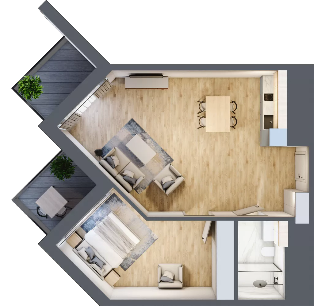 2 pokoje, apartament inwestycyjny 54,24 m², piętro 4, oferta nr 410, PINEA Pobierowo, Pobierowo, ul. Grunwaldzka 82a