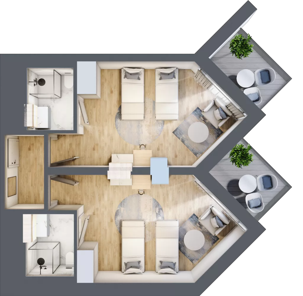 2 pokoje, apartament inwestycyjny 52,01 m², piętro 5, oferta nr 517, PINEA Pobierowo, Pobierowo, ul. Grunwaldzka 82a