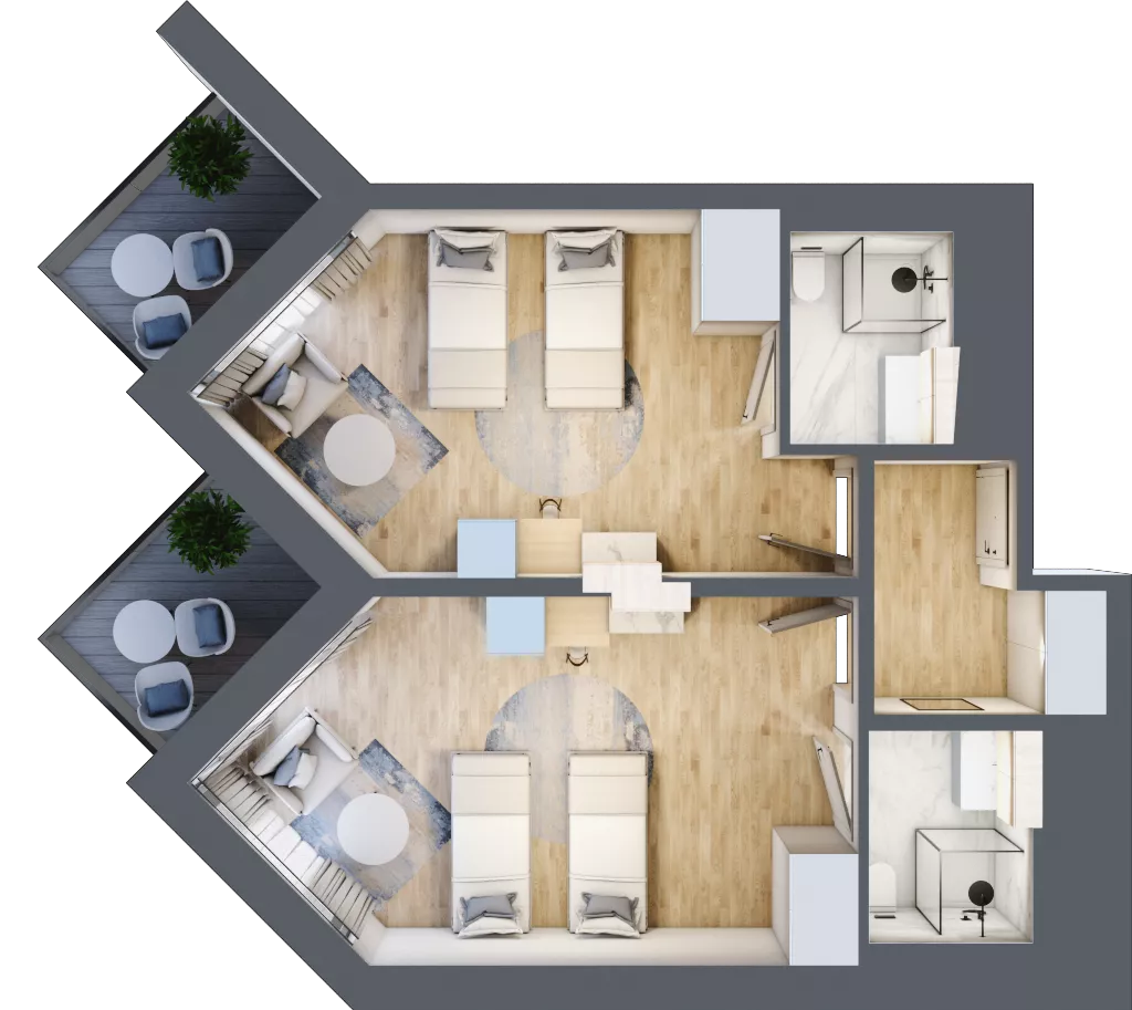2 pokoje, apartament inwestycyjny 55,54 m², piętro 6, oferta nr 603, PINEA Pobierowo, Pobierowo, ul. Grunwaldzka 82a