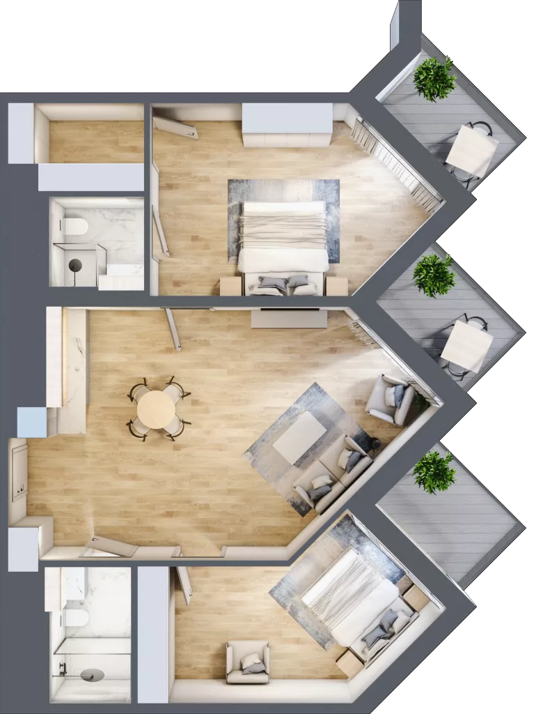 3 pokoje, apartament inwestycyjny 80,83 m², piętro 7, oferta nr 714, PINEA Pobierowo, Pobierowo, ul. Grunwaldzka 82a