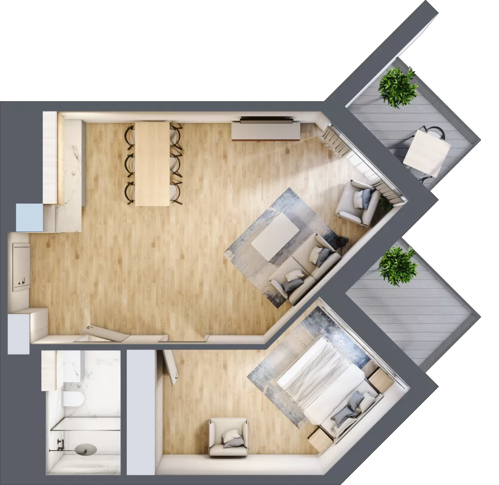 2 pokoje, apartament inwestycyjny 54,59 m², piętro 7, oferta nr 715, PINEA Pobierowo, Pobierowo, ul. Grunwaldzka 82a