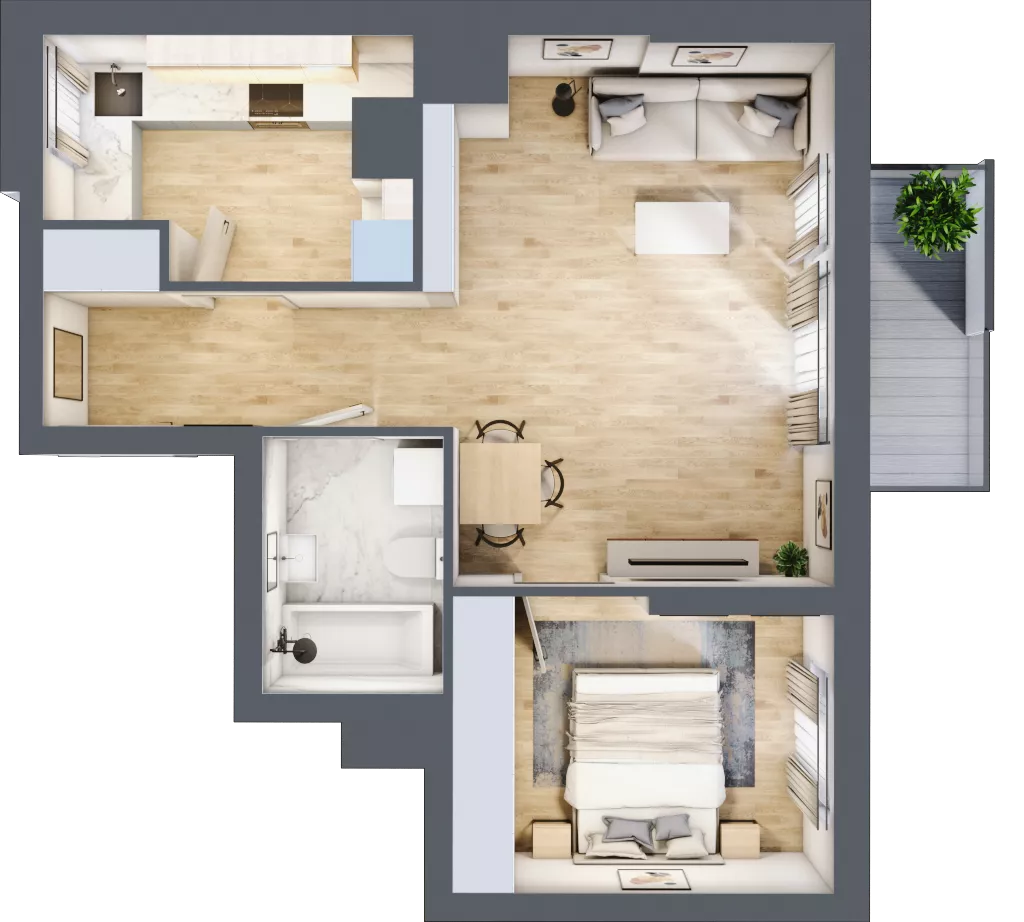 2 pokoje, mieszkanie 48,51 m², piętro 4, oferta nr A/25, Sycylijska, Warszawa, Mokotów, Stegny, ul. Sycylijska