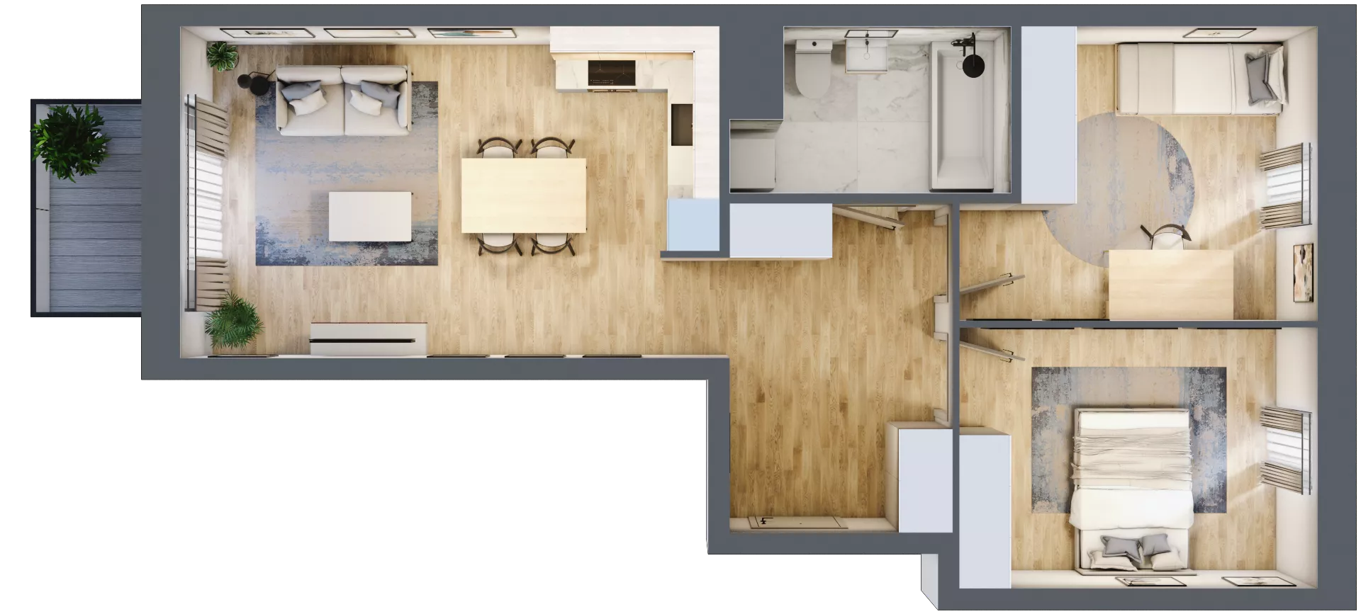 3 pokoje, mieszkanie 60,65 m², piętro 6, oferta nr C1/111, Classic Ursus, Warszawa, Ursus, Szamoty, ul. Dyrekcyjna