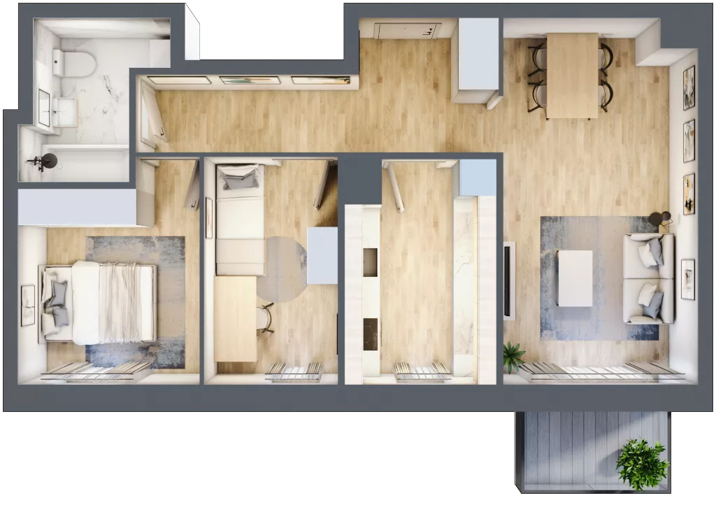 3 pokoje, mieszkanie 59,13 m², piętro 6, oferta nr C1/225, Classic Ursus, Warszawa, Ursus, Szamoty, ul. Dyrekcyjna