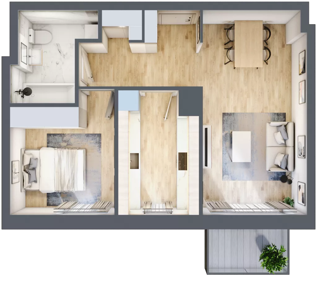 2 pokoje, mieszkanie 48,24 m², piętro 3, oferta nr C1/79, Classic Ursus, Warszawa, Ursus, Szamoty, ul. Dyrekcyjna