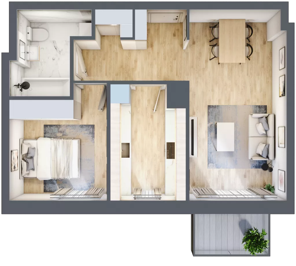 2 pokoje, mieszkanie 48,03 m², piętro 5, oferta nr C1/99, Classic Ursus, Warszawa, Ursus, Szamoty, ul. Dyrekcyjna