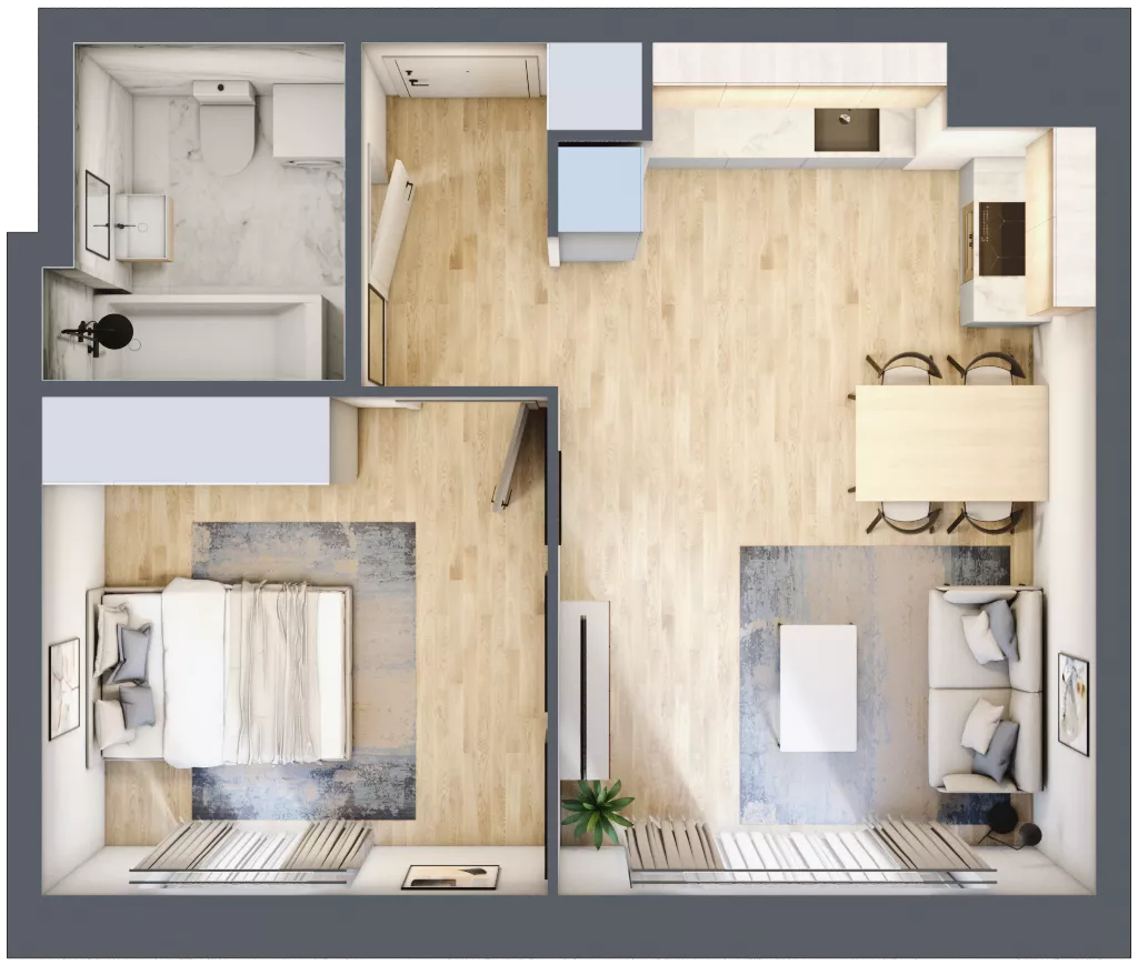 2 pokoje, mieszkanie 40,68 m², parter, oferta nr C1/117, Classic Ursus, Warszawa, Ursus, Szamoty, ul. Dyrekcyjna