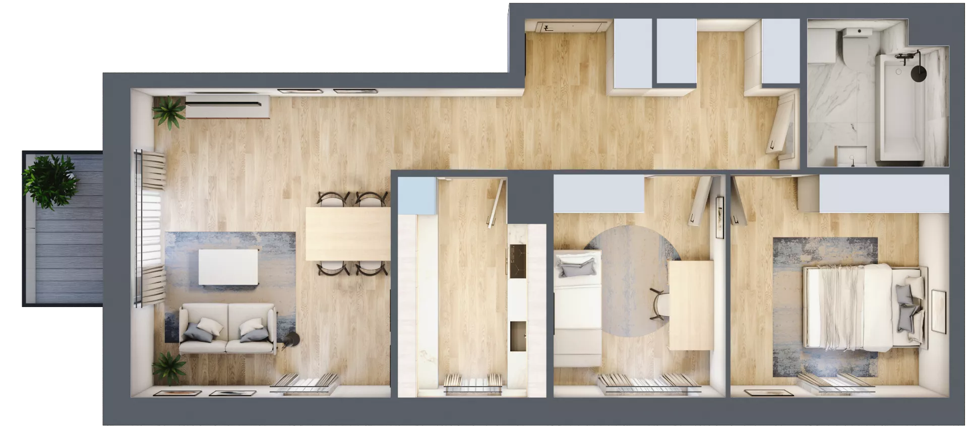 3 pokoje, mieszkanie 65,83 m², piętro 4, oferta nr C1/87, Classic Ursus, Warszawa, Ursus, Szamoty, ul. Dyrekcyjna