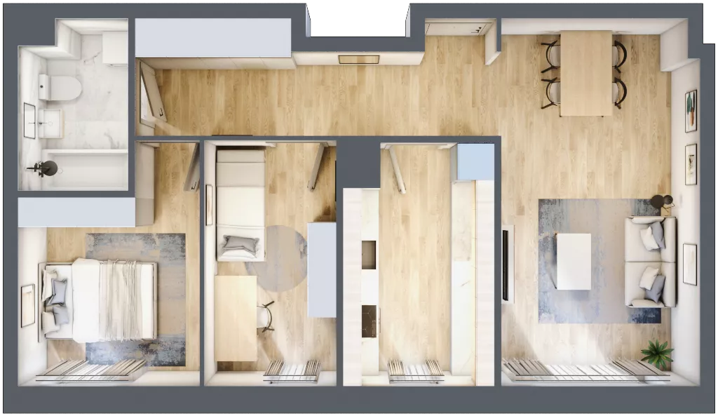 3 pokoje, mieszkanie 61,12 m², parter, oferta nr C1/119, Classic Ursus, Warszawa, Ursus, Szamoty, ul. Dyrekcyjna