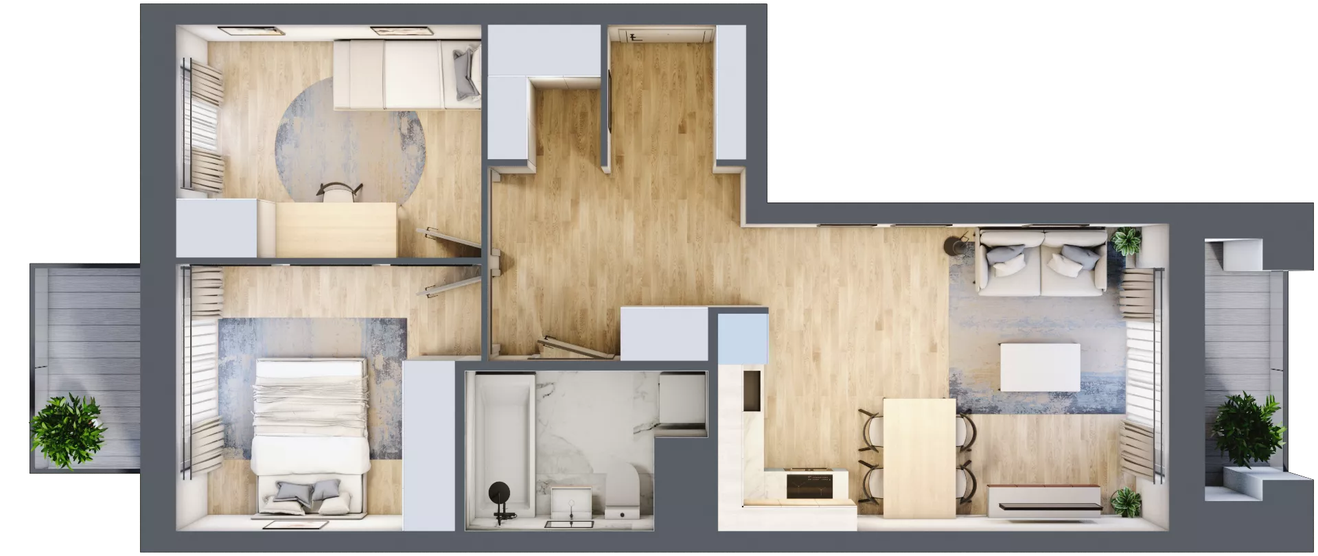 3 pokoje, mieszkanie 54,13 m², piętro 2, oferta nr C1/15, Classic Ursus, Warszawa, Ursus, Szamoty, ul. Dyrekcyjna