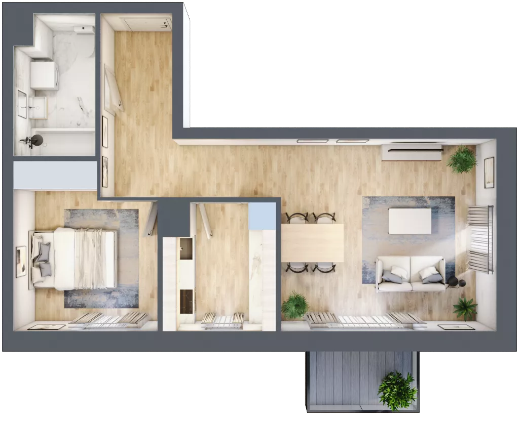 2 pokoje, mieszkanie 49,47 m², piętro 6, oferta nr C2/39, Classic Ursus, Warszawa, Ursus, Szamoty, ul. Dyrekcyjna