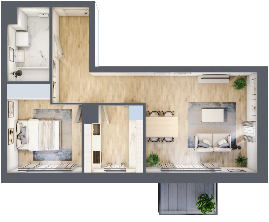 2 pokoje, mieszkanie 49,39 m², piętro 4, oferta nr C2/25, Classic Ursus, Warszawa, Ursus, Szamoty, ul. Dyrekcyjna