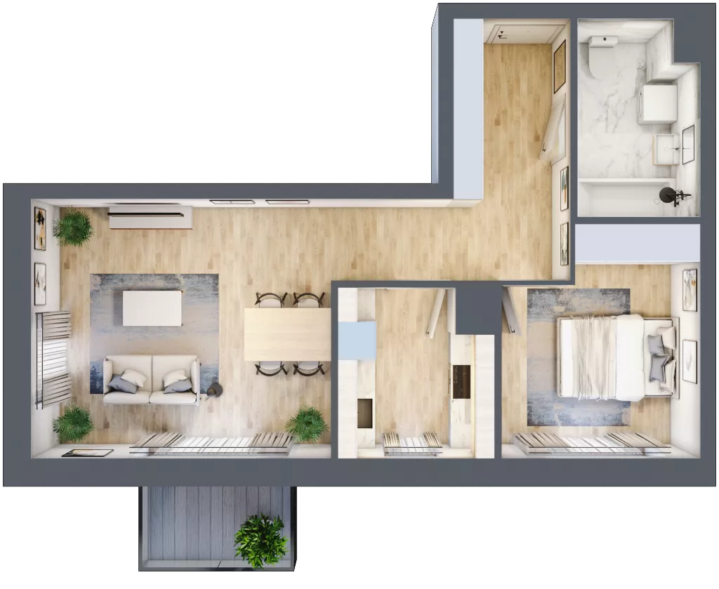 2 pokoje, mieszkanie 50,17 m², piętro 5, oferta nr C2/33, Classic Ursus, Warszawa, Ursus, Szamoty, ul. Dyrekcyjna