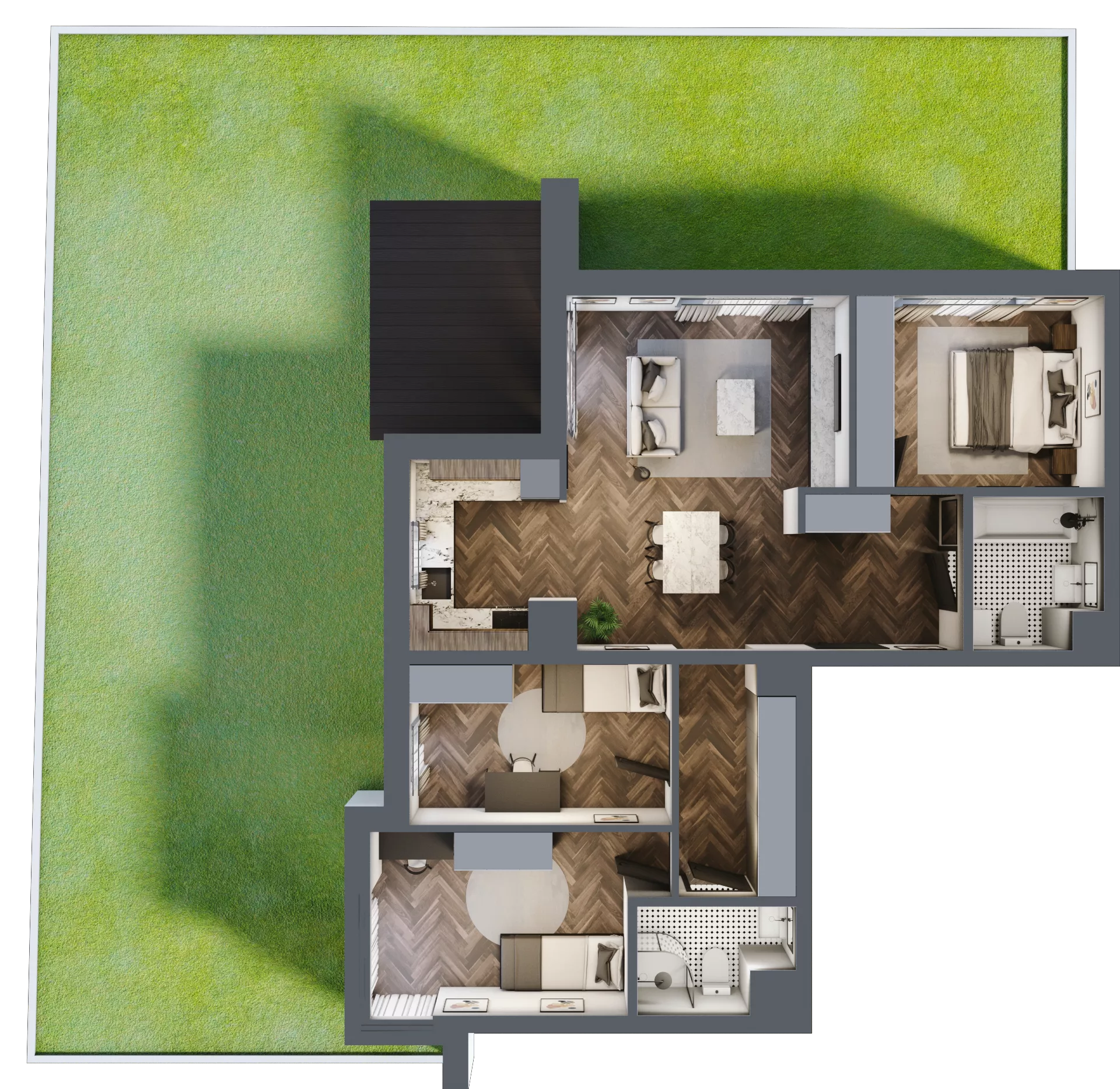 4 pokoje, mieszkanie 81,57 m², parter, oferta nr A1, Karolewska 60, Łódź, Polesie, Karolew, ul. Karolewska 54/60