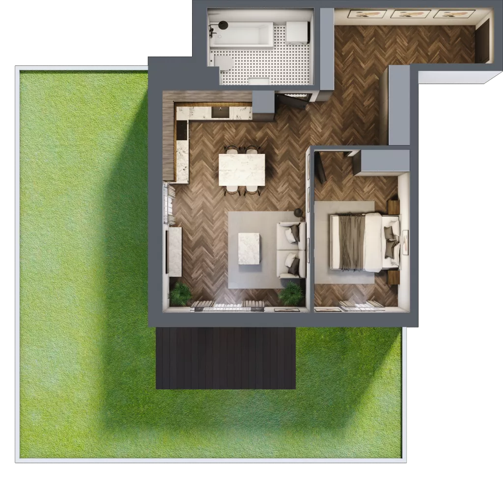 2 pokoje, mieszkanie 53,81 m², parter, oferta nr A4, Karolewska 60, Łódź, Polesie, Karolew, ul. Karolewska 54/60
