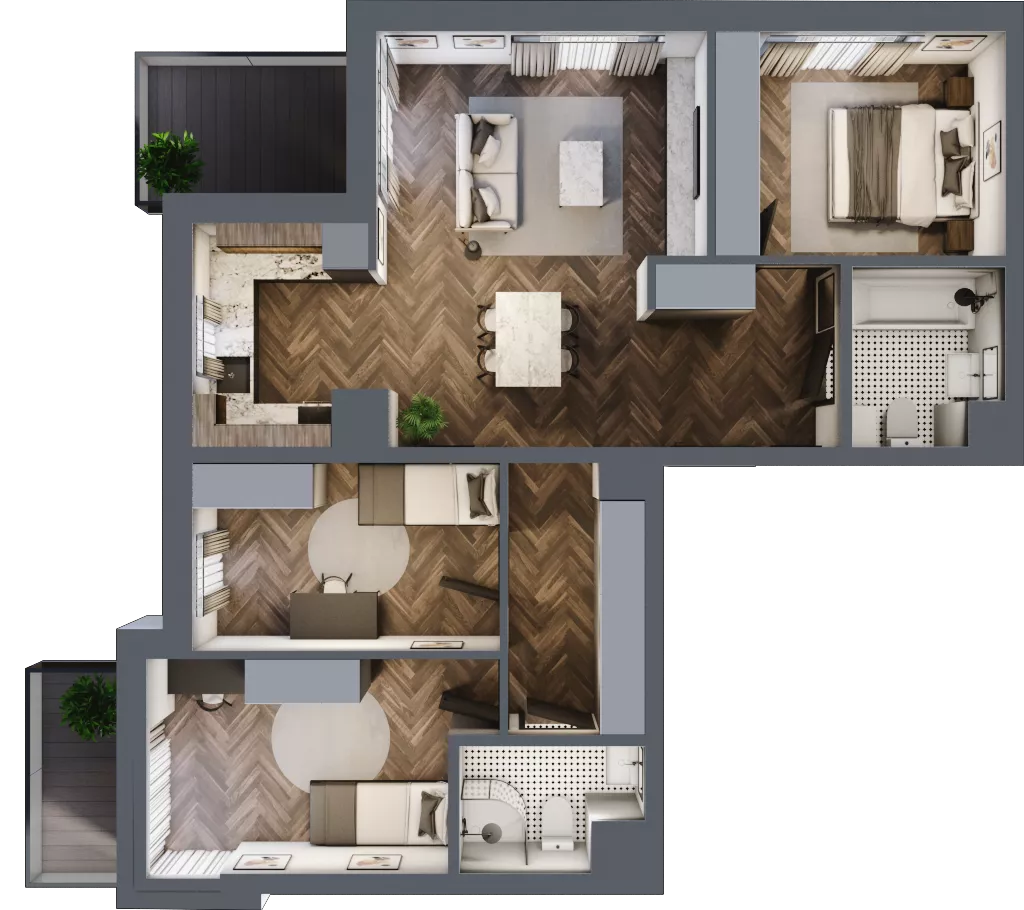 4 pokoje, mieszkanie 81,58 m², piętro 1, oferta nr A7, Karolewska 60, Łódź, Polesie, Karolew, ul. Karolewska 54/60