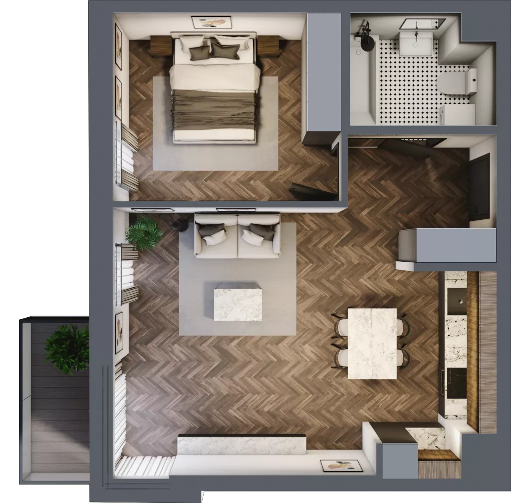 2 pokoje, mieszkanie 49,43 m², piętro 1, oferta nr A8, Karolewska 60, Łódź, Polesie, Karolew, ul. Karolewska 54/60