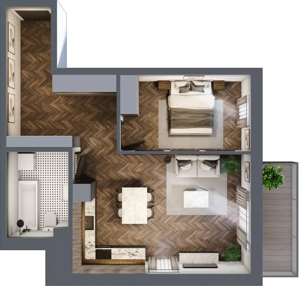 2 pokoje, mieszkanie 53,80 m², piętro 1, oferta nr A10, Karolewska 60, Łódź, Polesie, Karolew, ul. Karolewska 54/60