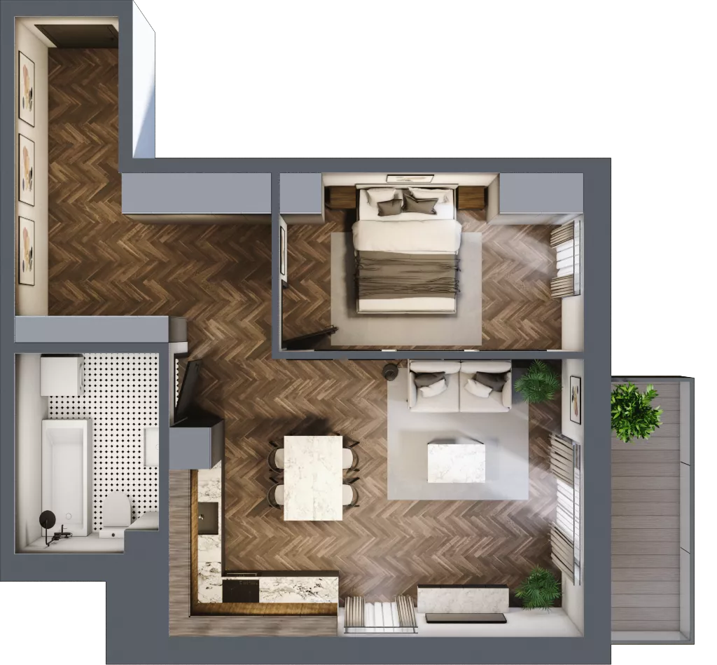 2 pokoje, mieszkanie 53,94 m², piętro 2, oferta nr A19, Karolewska 60, Łódź, Polesie, Karolew, ul. Karolewska 54/60