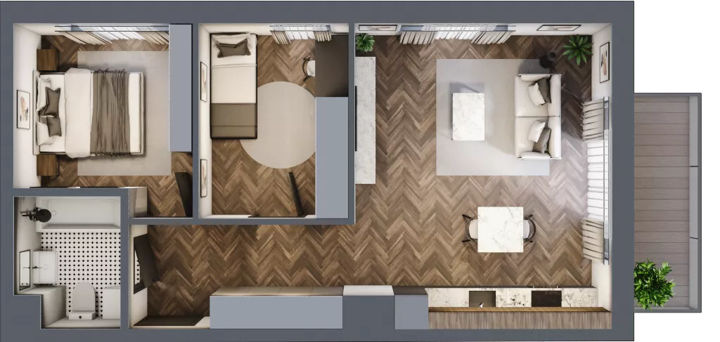 3 pokoje, mieszkanie 55,35 m², piętro 2, oferta nr A23, Karolewska 60, Łódź, Polesie, Karolew, ul. Karolewska 54/60