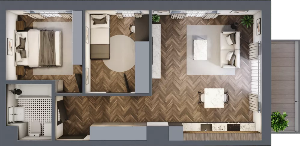 3 pokoje, mieszkanie 54,35 m², piętro 3, oferta nr A32, Karolewska 60, Łódź, Polesie, Karolew, ul. Karolewska 54/60