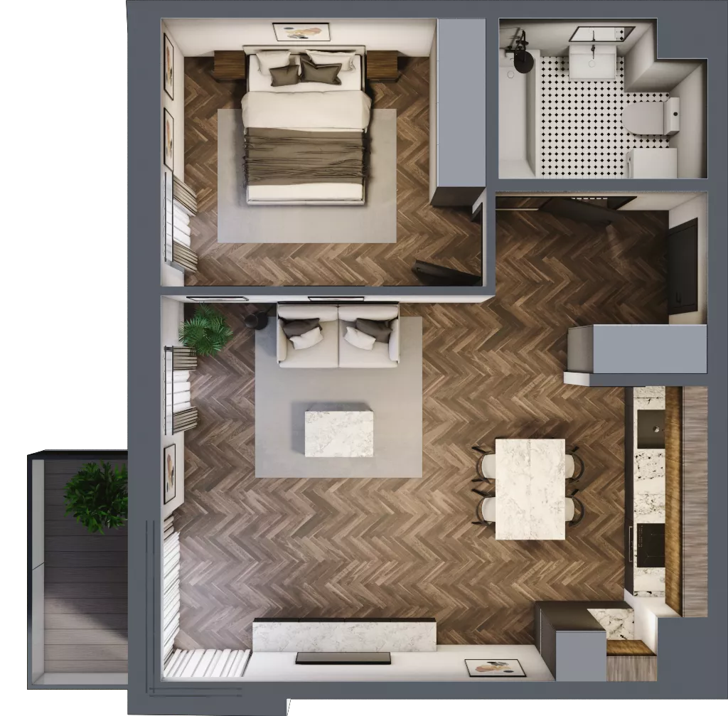 2 pokoje, mieszkanie 49,68 m², piętro 4, oferta nr A35, Karolewska 60, Łódź, Polesie, Karolew, ul. Karolewska 54/60
