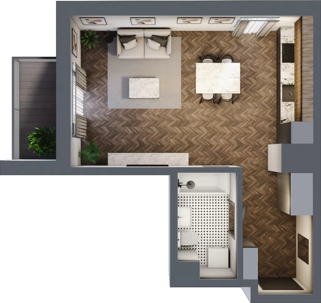 1 pokój, mieszkanie 37,43 m², piętro 4, oferta nr B35, Karolewska 60, Łódź, Polesie, Karolew, ul. Karolewska 54/60