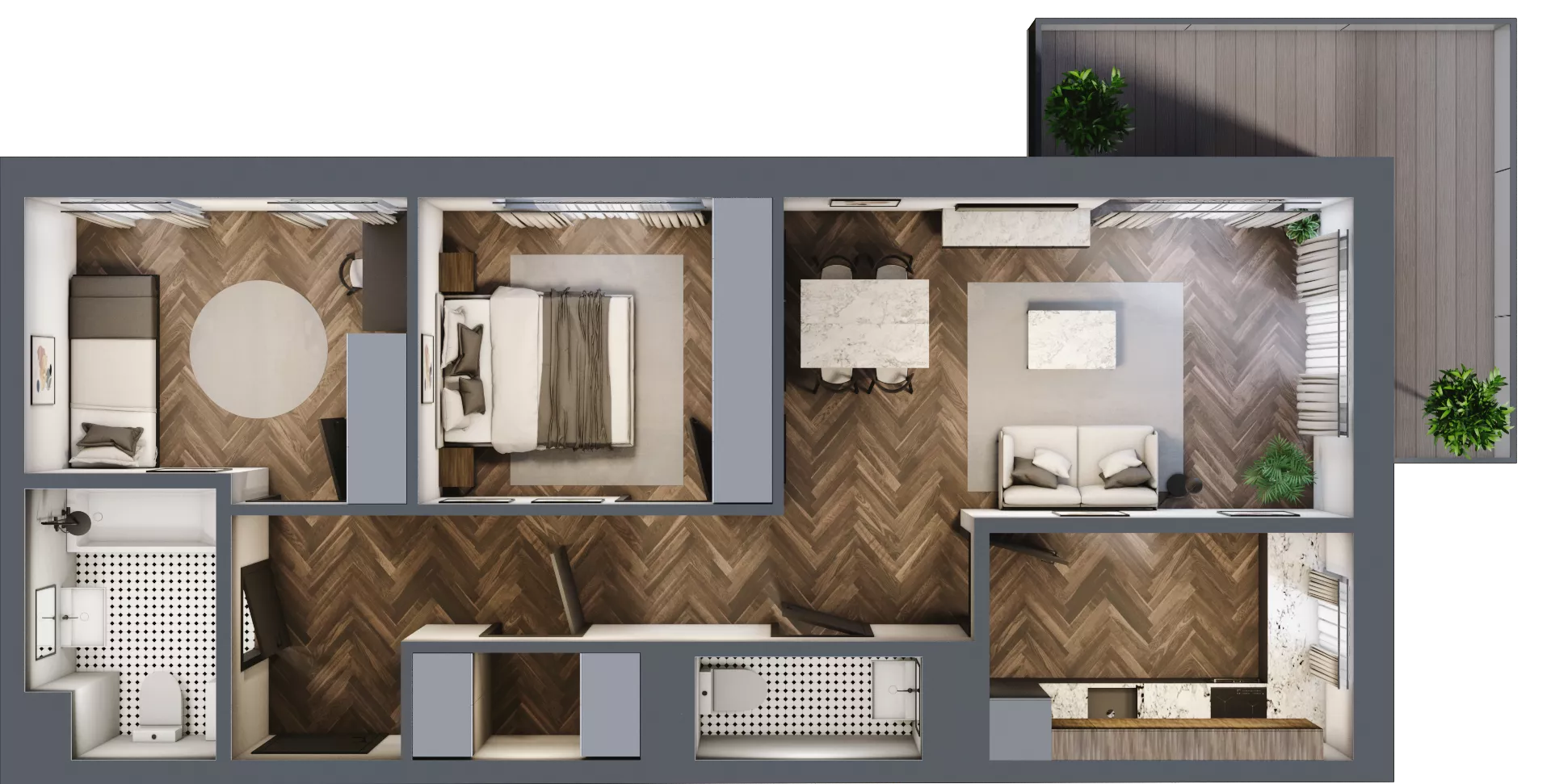 3 pokoje, mieszkanie 66,31 m², piętro 4, oferta nr B42, Karolewska 60, Łódź, Polesie, Karolew, ul. Karolewska 54/60