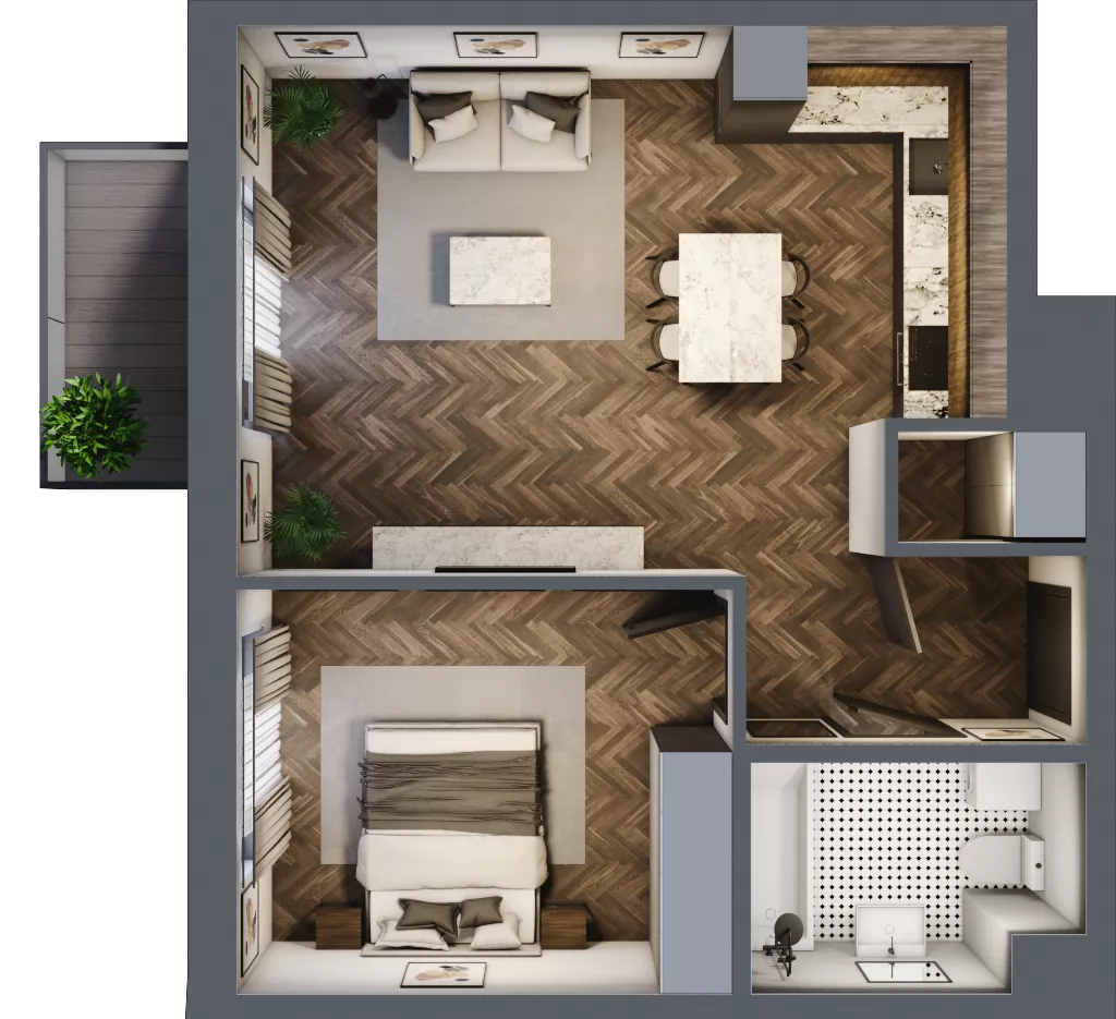 2 pokoje, mieszkanie 50,28 m², piętro 5, oferta nr B46, Karolewska 60, Łódź, Polesie, Karolew, ul. Karolewska 54/60