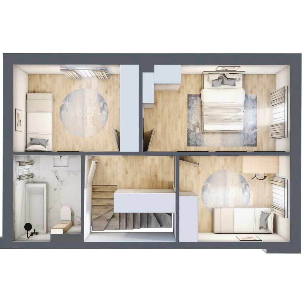 Dom 81,17 m², oferta nr 9B, Ogrody Przyjaciół 5, Warszawa, Białołęka, Szamocin, ul. Cieślewskich/Inna