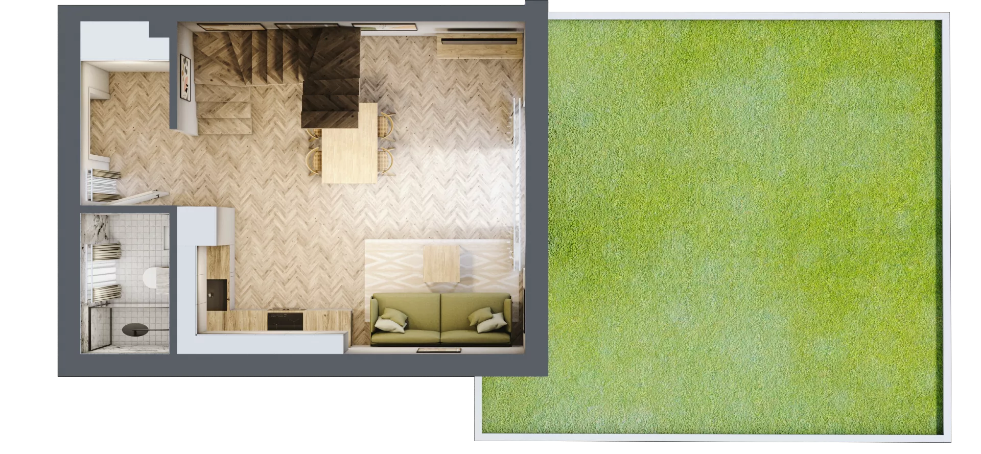 Dom 74,16 m², oferta nr 1, Boska Ksawerowska 2, Łódź, Górna, ul. Mały Skręt