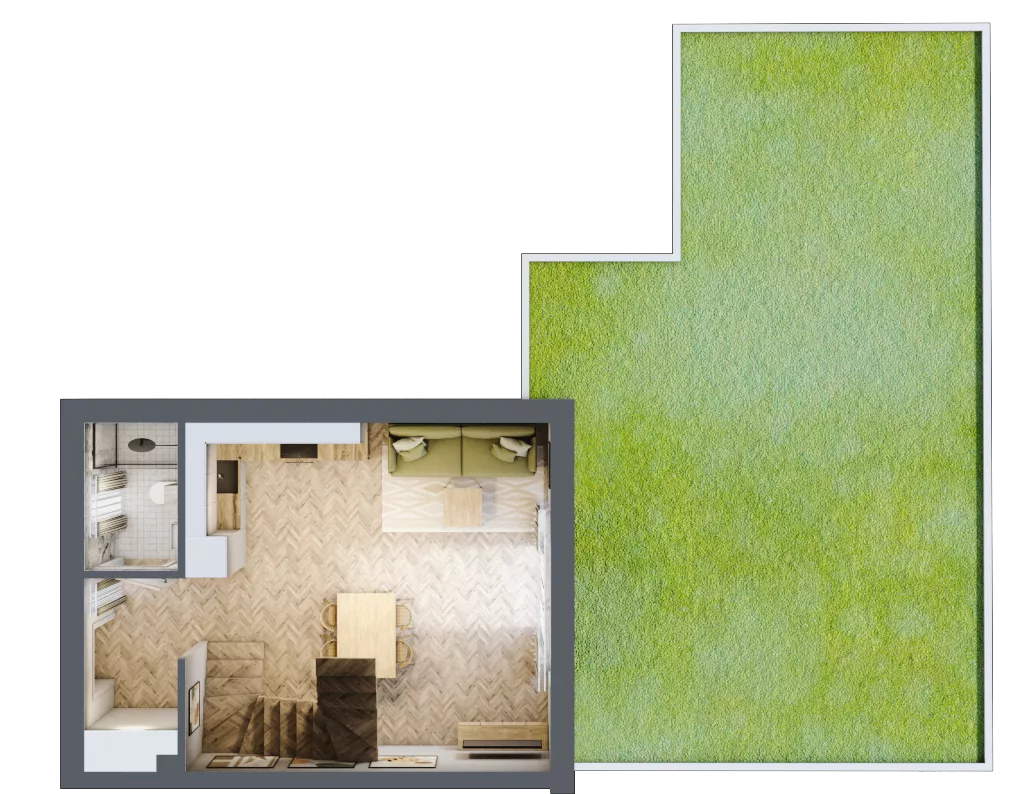 Dom 74,16 m², oferta nr 4, Boska Ksawerowska 2, Łódź, Górna, ul. Mały Skręt