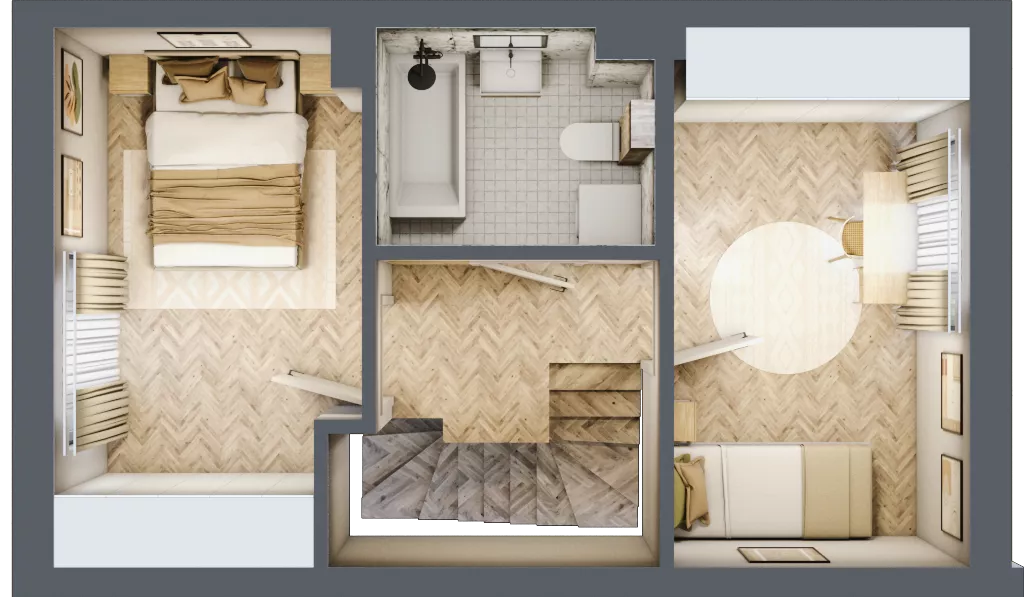 Dom 61,92 m², oferta nr 2, Boska Ksawerowska 2, Łódź, Górna, ul. Mały Skręt