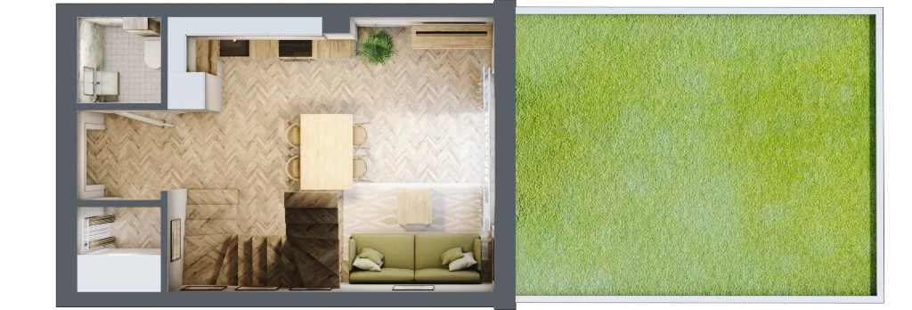 Dom 61,92 m², oferta nr 10, Boska Ksawerowska 2, Łódź, Górna, ul. Mały Skręt