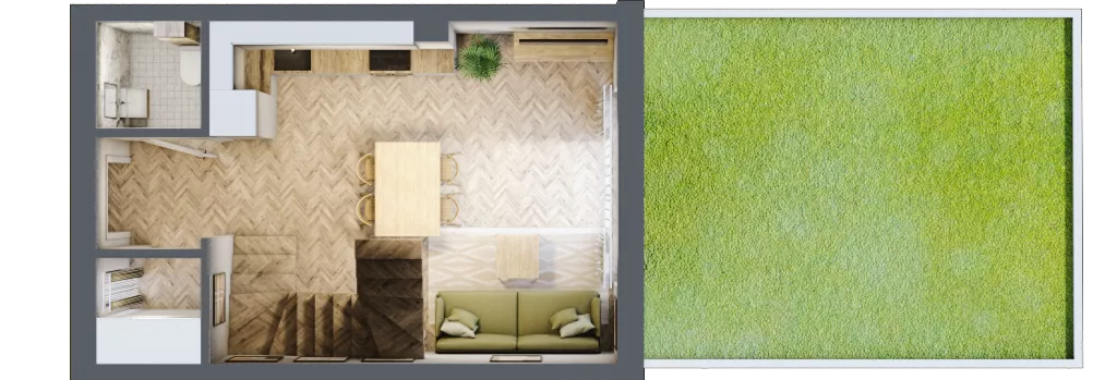 Dom 61,92 m², oferta nr 26, Boska Ksawerowska 2, Łódź, Górna, ul. Mały Skręt
