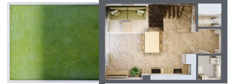 Dom 61,92 m², oferta nr 31, Boska Ksawerowska 2, Łódź, Górna, ul. Mały Skręt