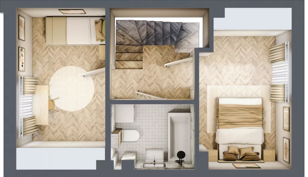 Dom 61,92 m², oferta nr 31, Boska Ksawerowska 2, Łódź, Górna, ul. Mały Skręt