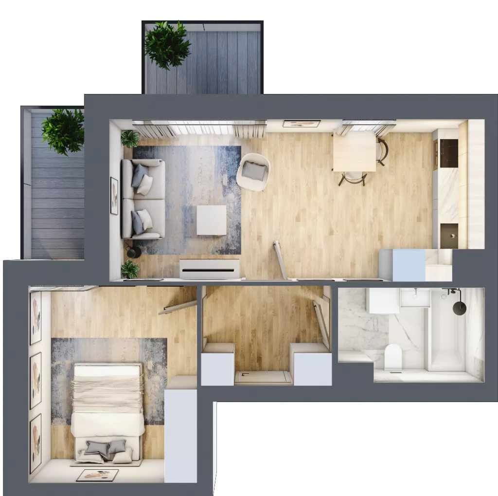 2 pokoje, mieszkanie 40,07 m², piętro 3, oferta nr 20, Przemysłowa 10, Lublin, Stare Miasto, Stare Miasto, ul. Przemysłowa 10