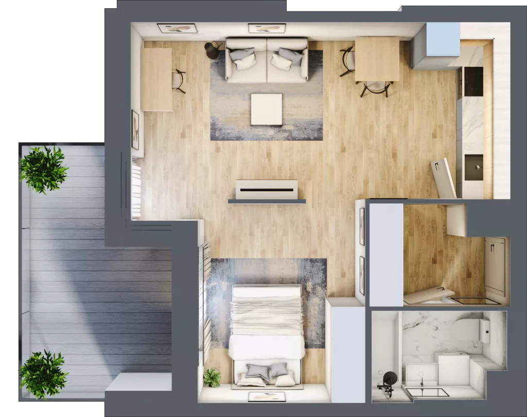 1 pokój, mieszkanie 40,06 m², piętro 1, oferta nr 24, Przemysłowa 10, Lublin, Stare Miasto, Stare Miasto, ul. Przemysłowa 10