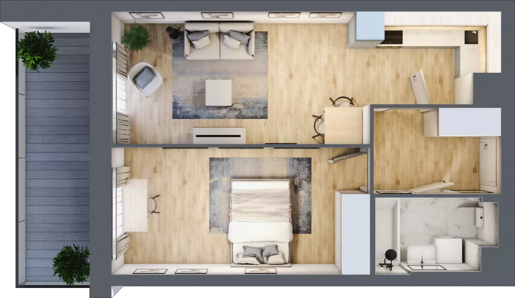 2 pokoje, mieszkanie 44,19 m², piętro 1, oferta nr 37, Przemysłowa 10, Lublin, Stare Miasto, Stare Miasto, ul. Przemysłowa 10